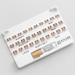 Eylure Cluster Lashes Brown/Black - Wispy No. 7 (Tray Shot)