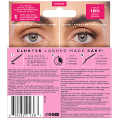 Eylure Cluster Lashes Pre-Mapped - Fluffy (Back of Packaging)