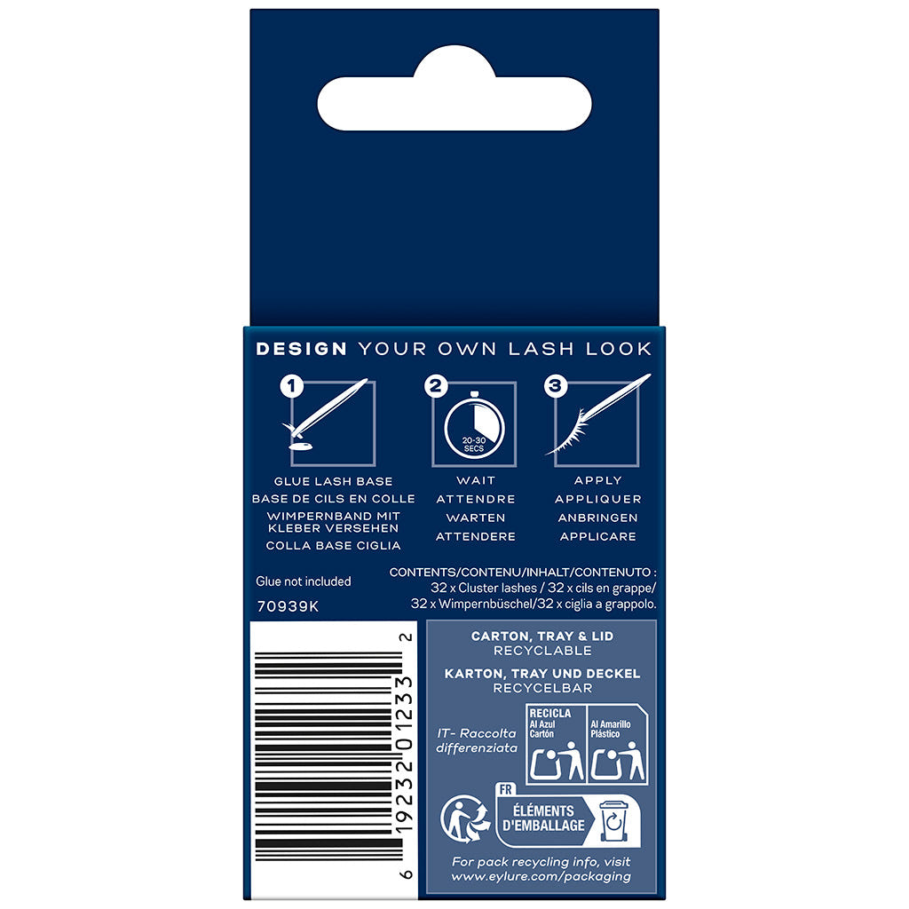 Eylure Cluster Lashes Refill Pack - Faux Mink 14mm (Back)