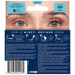 Eylure Full & Wispy Lashes 187 (Back of Packaging)