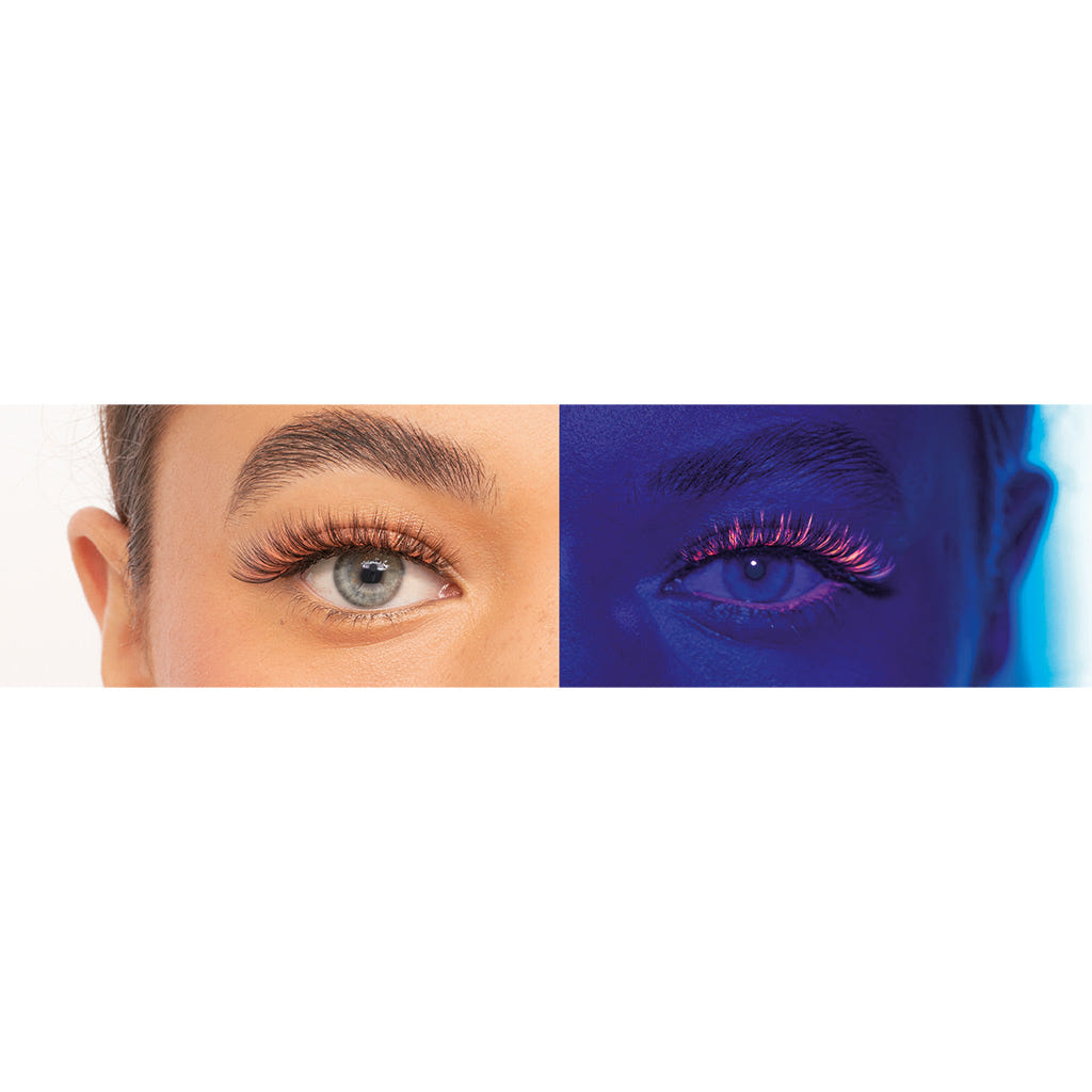 Eylure Glow In The Dark - Good To Glow UV Lashes (Model Shot)