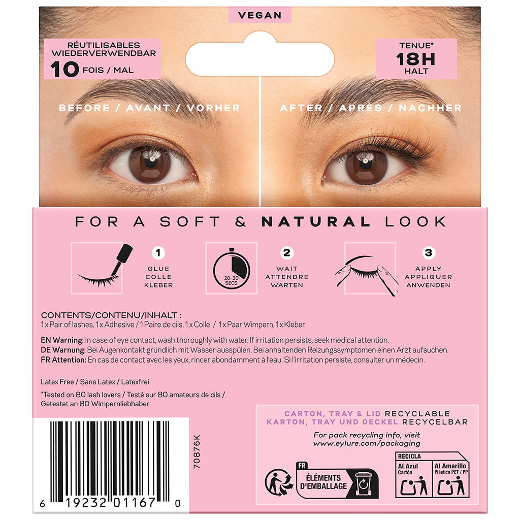Eylure Half Lash No. 5 (Back of Packaging)