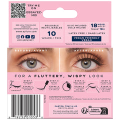 Eylure Light & Wispy Lashes - 162 (Shorter Lash Band) - Back of Packaging