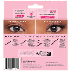 Eylure Mixed Clusters Kit - Natural Curl (Back of Packaging)