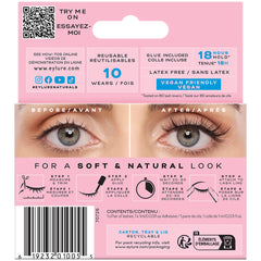 Eylure Naturals Lashes 034 (Shorter Lash Band) (Back of Packaging)