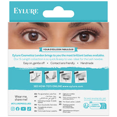 Eylure Pre-Glued 3/4 Length Lashes 007 (Back of Packaging)