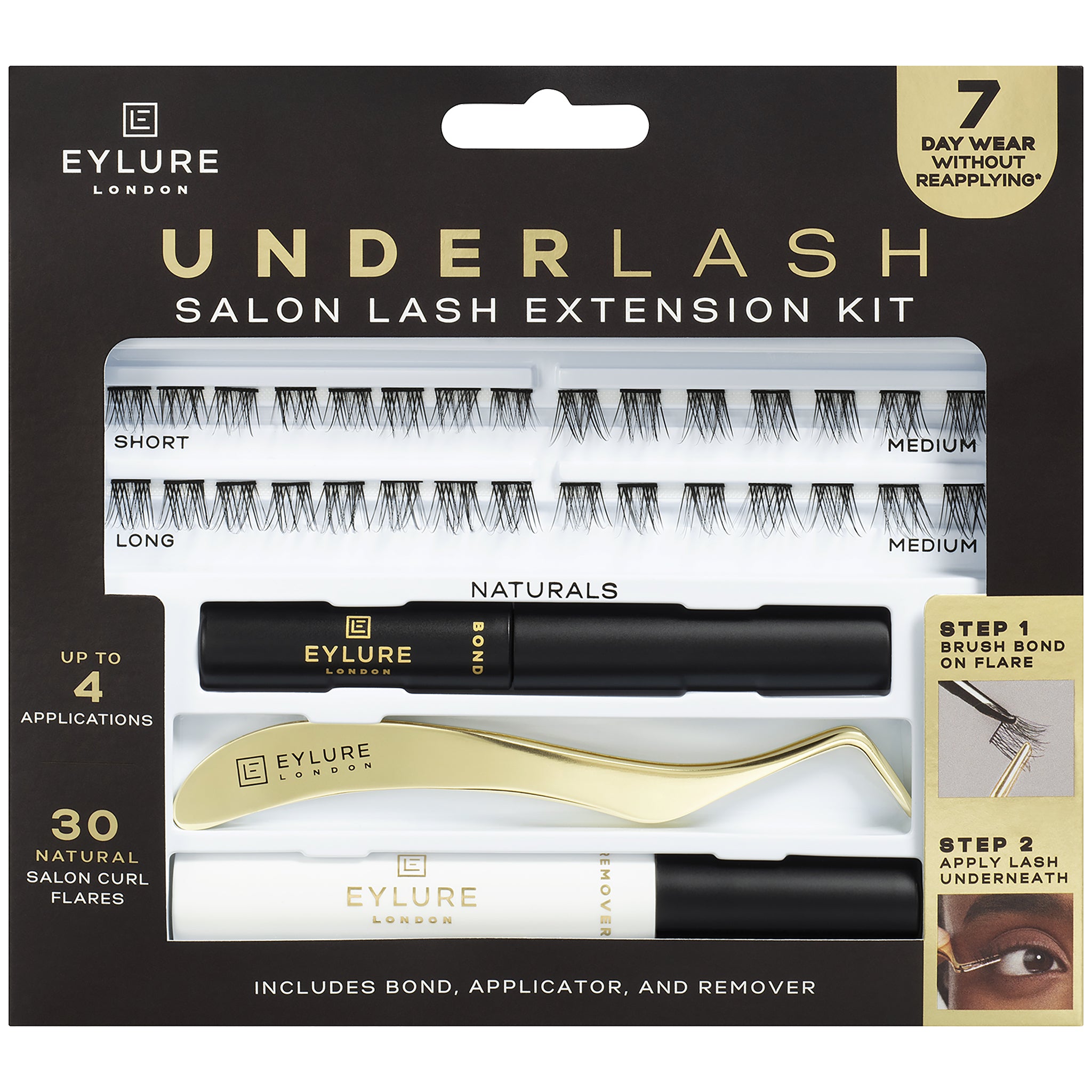 Eylure Underlash Salon Lash Extension Kit - Naturals False Eyelashes