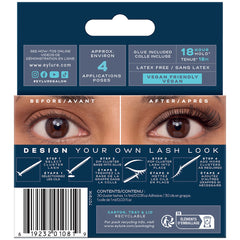 Eylure Volume & Curl Cluster Lashes - Voluminous (Back of Packaging)