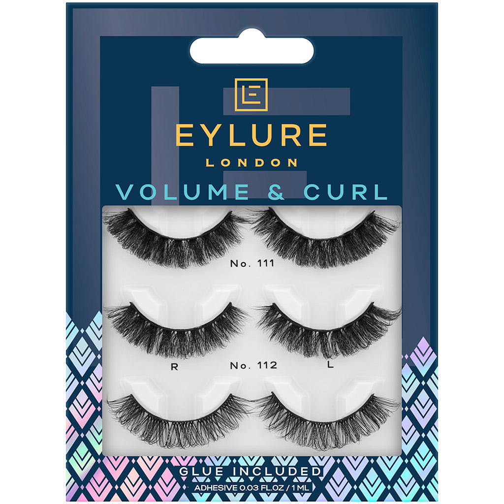 Eylure Volume & Curl Lashes Multipack (3 Pairs) | False Eyelashes