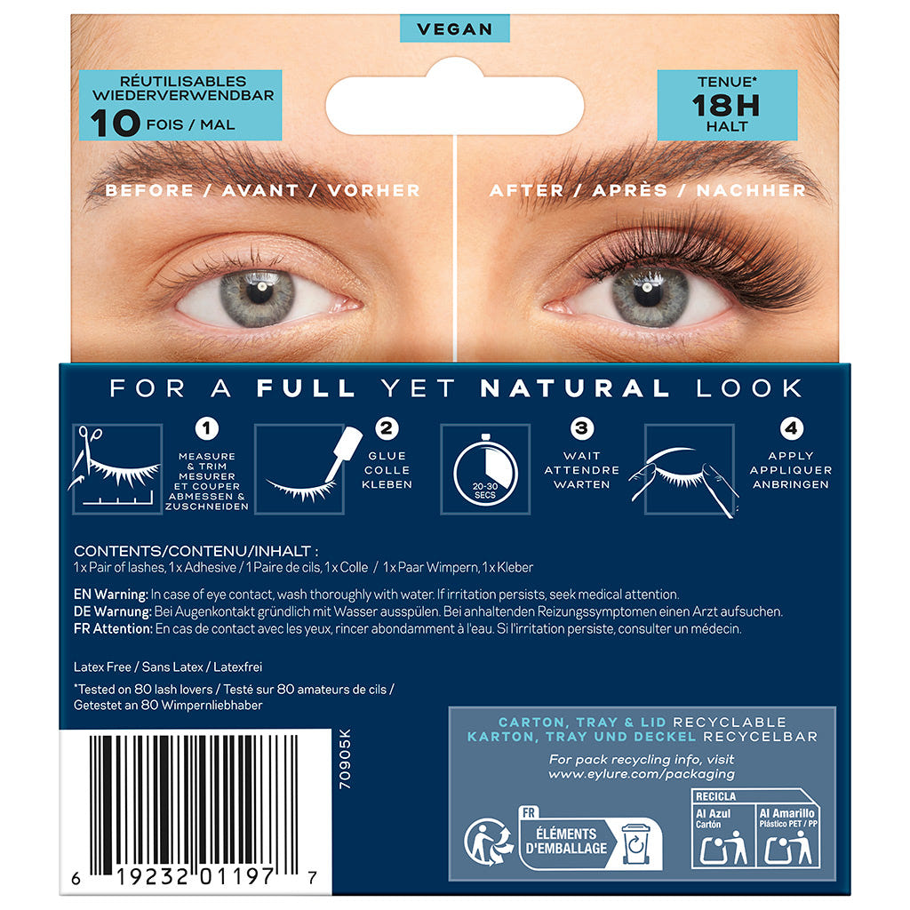 Eylure Volume Lashes 099 (Back of Packaging)