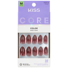 Kiss Core Colour False Nails - Pinot Noir