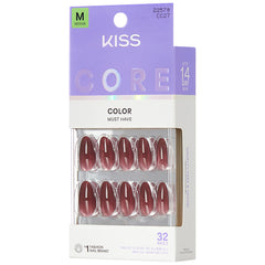 Kiss Core Colour False Nails - Pinot Noir (Angled Shot 2)