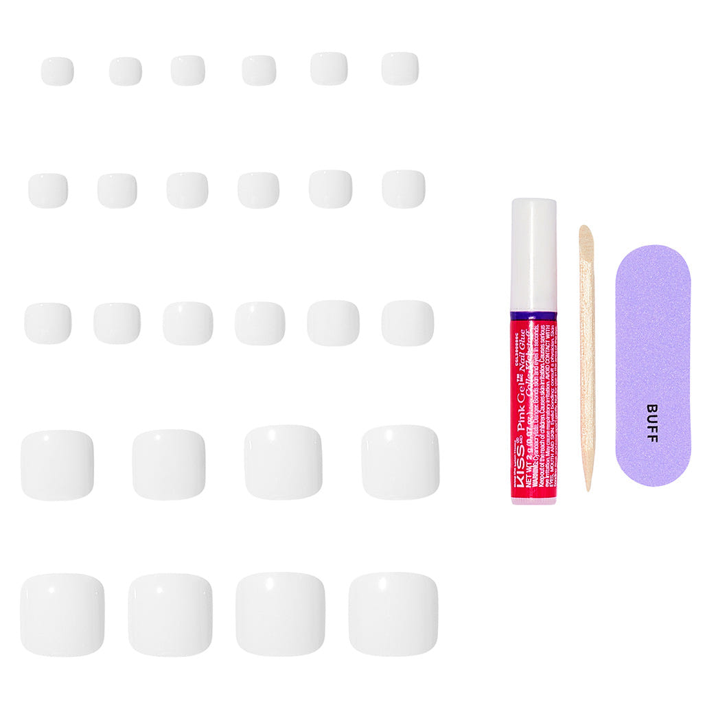 Kiss Core Colour False Nails Toe Nails - Toe-tally Yours (Components 1)
