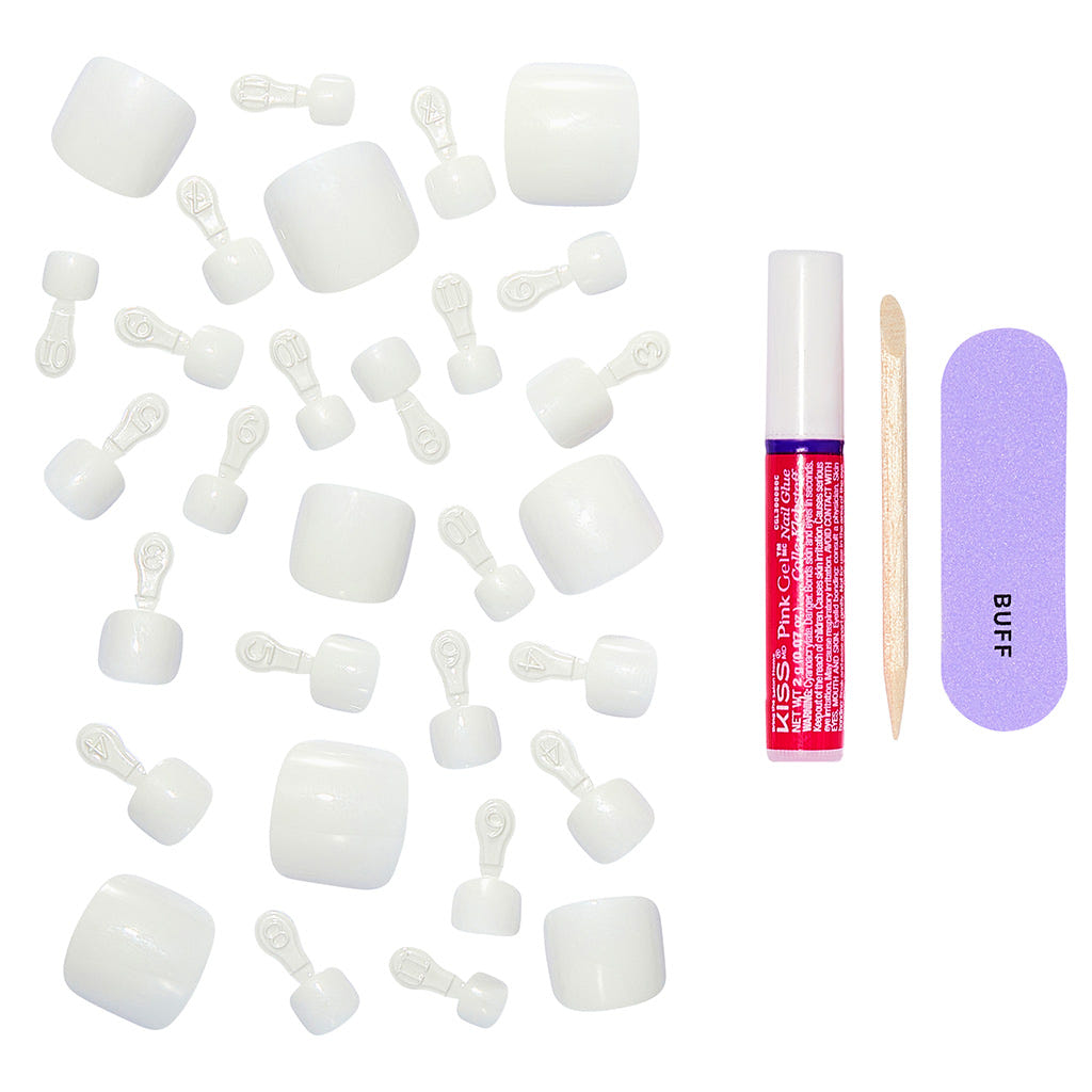 Kiss Core Colour False Nails Toe Nails - Toe-tally Yours (Components 2)