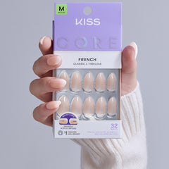 Kiss Core French False Nails - Burble (Model Shot 3)