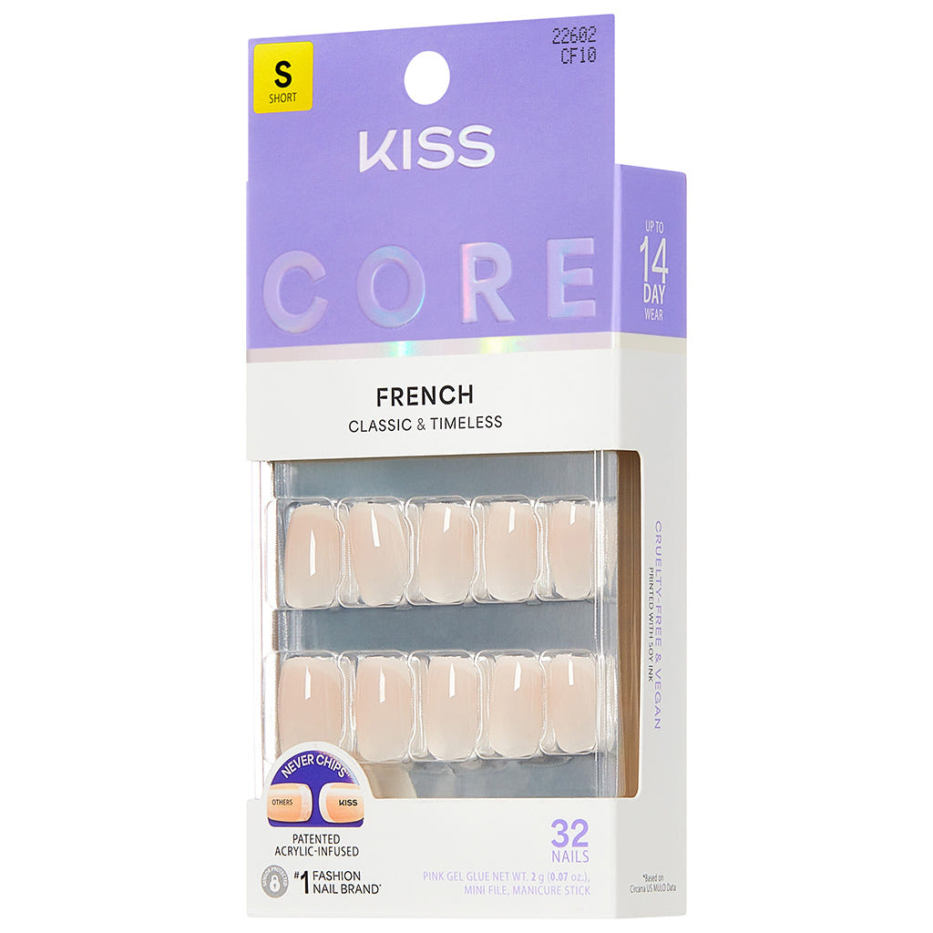 Kiss Core French False Nails - My Darling (Angled Shot 2)