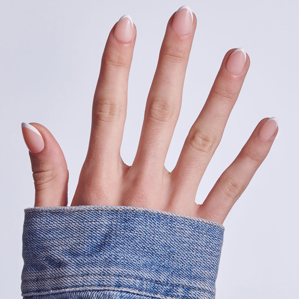 Kiss Core French False Nails - Passionate (Model Shot 1)