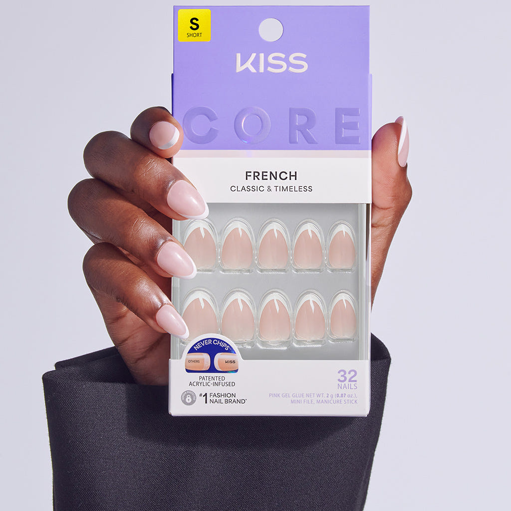 Kiss Core French False Nails - Passionate (Model Shot 3)