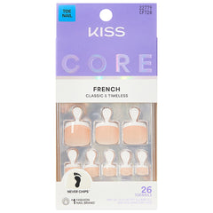 Kiss Core French False Nails Toe Nails - Two of a Kind