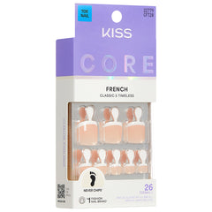 Kiss Core French False Nails Toe Nails - Two of a Kind (Angled Shot 1)