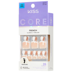 Kiss Core French False Nails Toe Nails - Two of a Kind (Angled Shot 2)