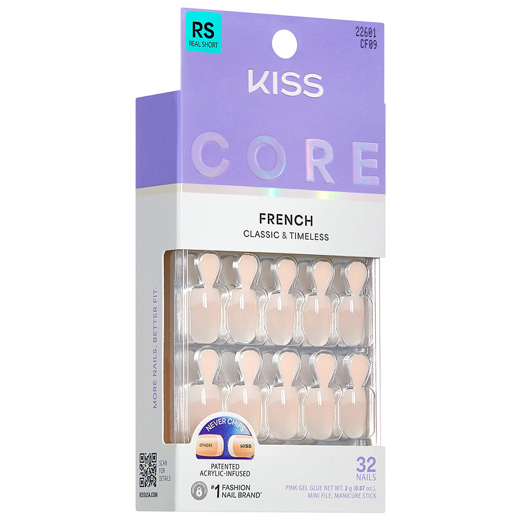 Kiss Core French False Nails - Your Moment (Angled Shot 1)