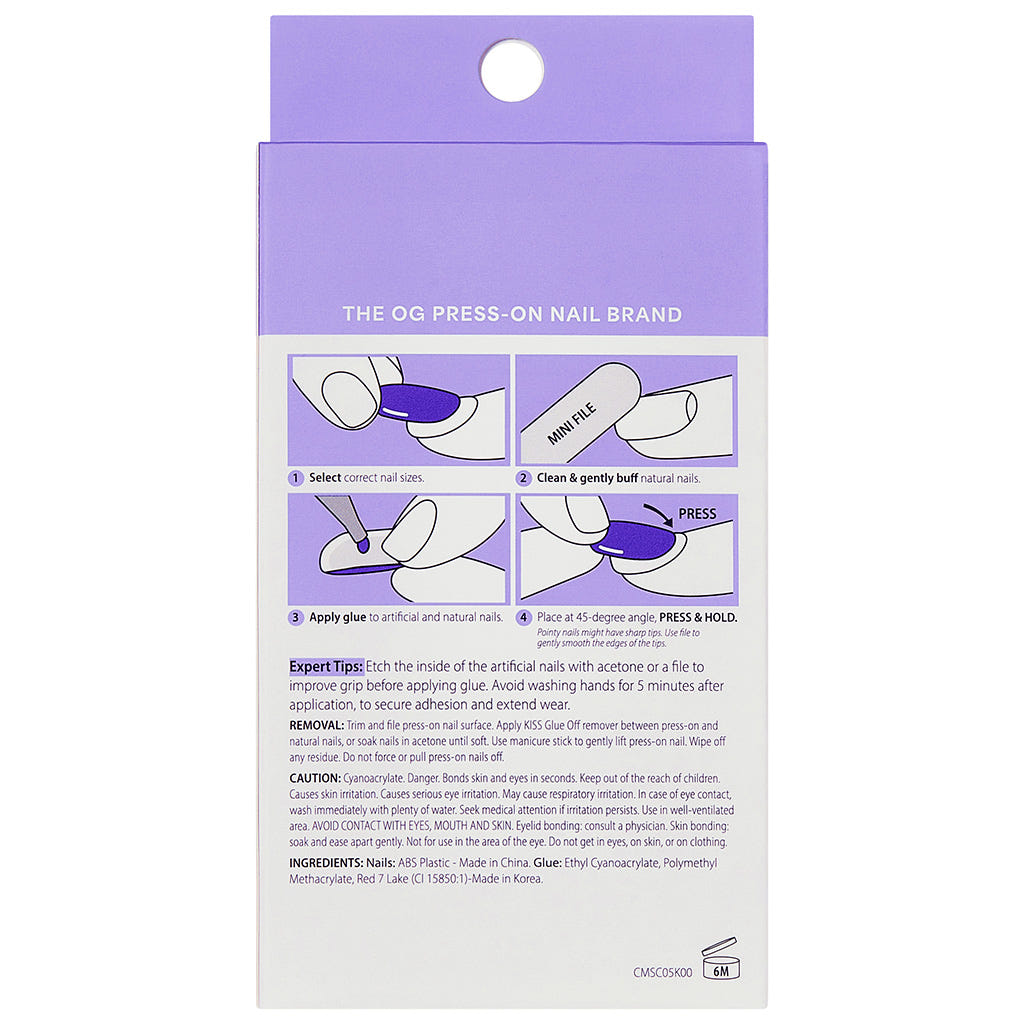 Kiss Core Magnetic False Nails - Flaming (Back)