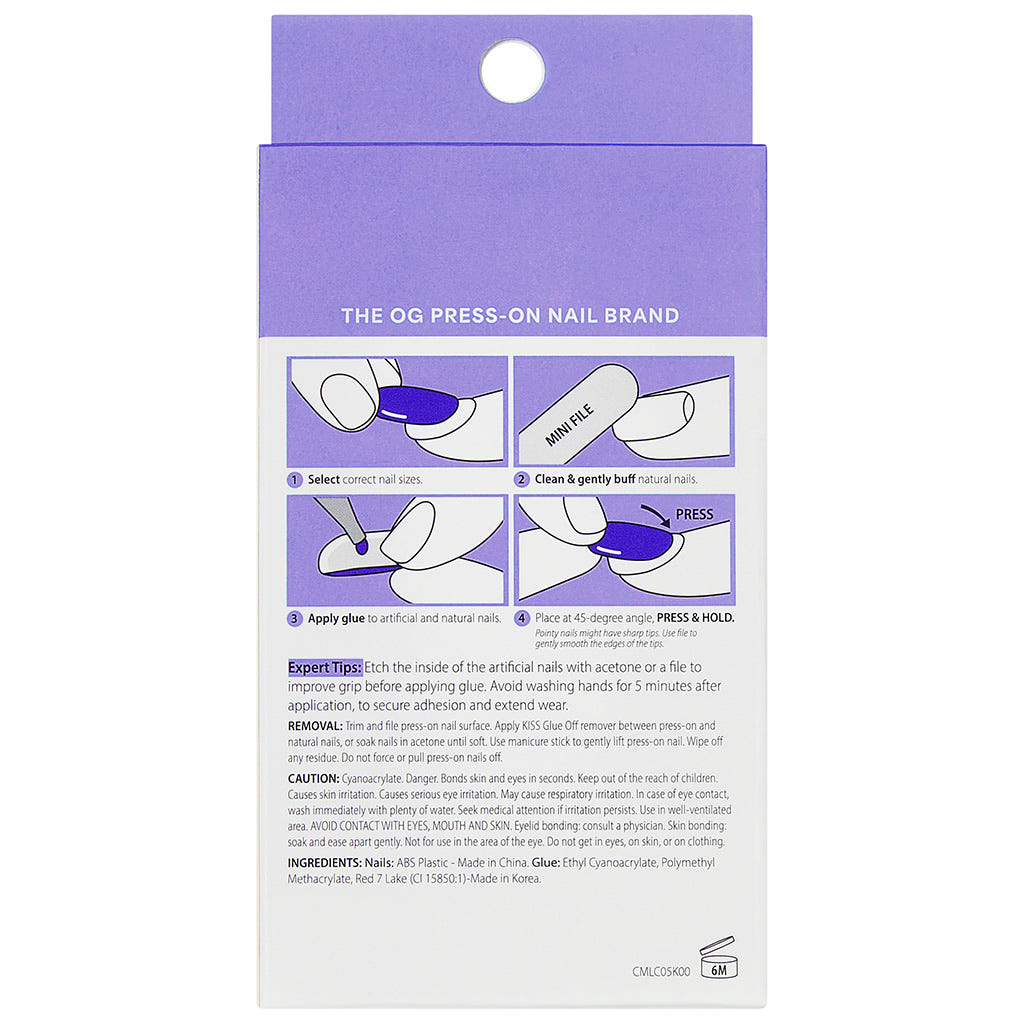 Kiss Core Magnetic False Nails - Twinkling Stars (Back)
