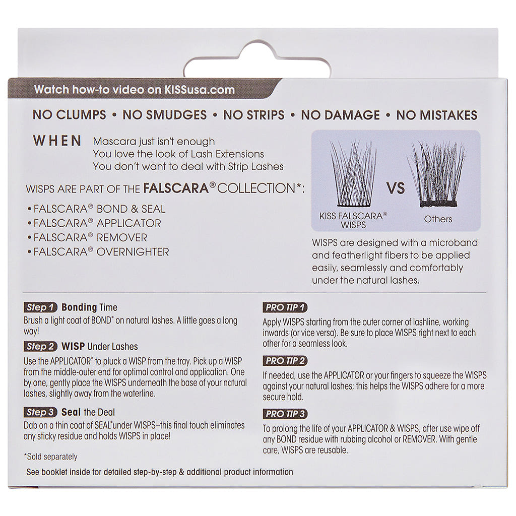 Kiss Falscara - Bambi Wisps Multipack (30 Pack) - Back of Packaging