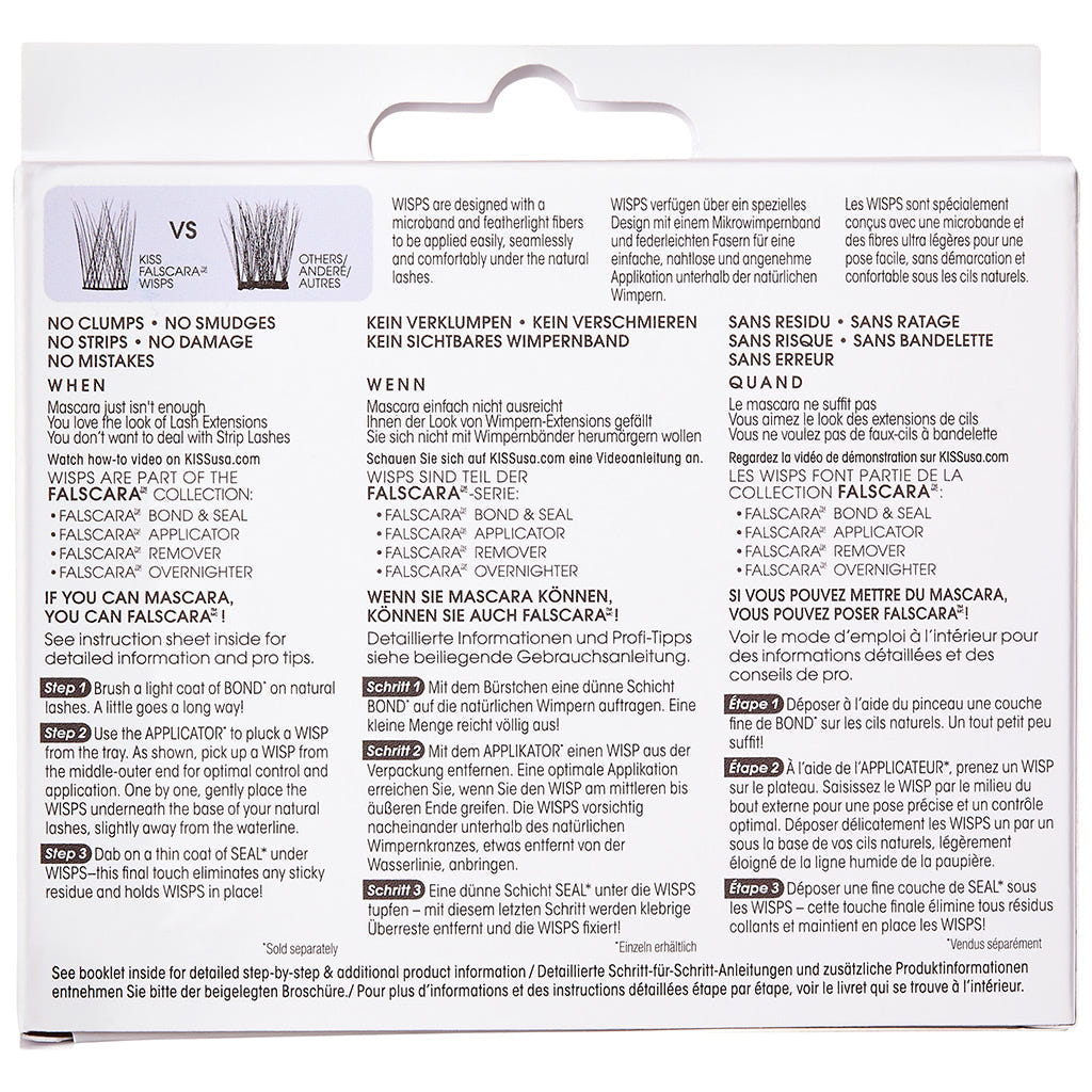 Kiss Falscara - Extra Drama Wisps Multipack (Back of Packaging)