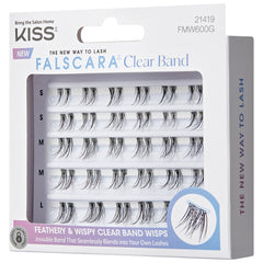 Kiss Falscara - Feathery & Wispy Clear Band Wisps (30 Pack) - Angled Packaging Shot 2