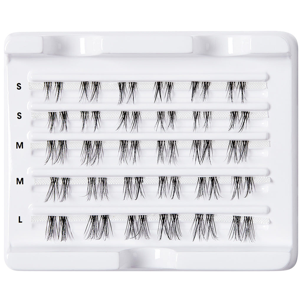 Kiss Falscara - Feathery & Wispy Clear Band Wisps (30 Pack) - Tray Shot 
