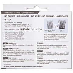 Kiss Falscara - Feathery & Wispy Clear Band Wisps (30 Pack) - Back of Packaging