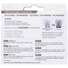 Kiss Falscara - Feathery & Wispy Clear Band Wisps (Back of Packaging)