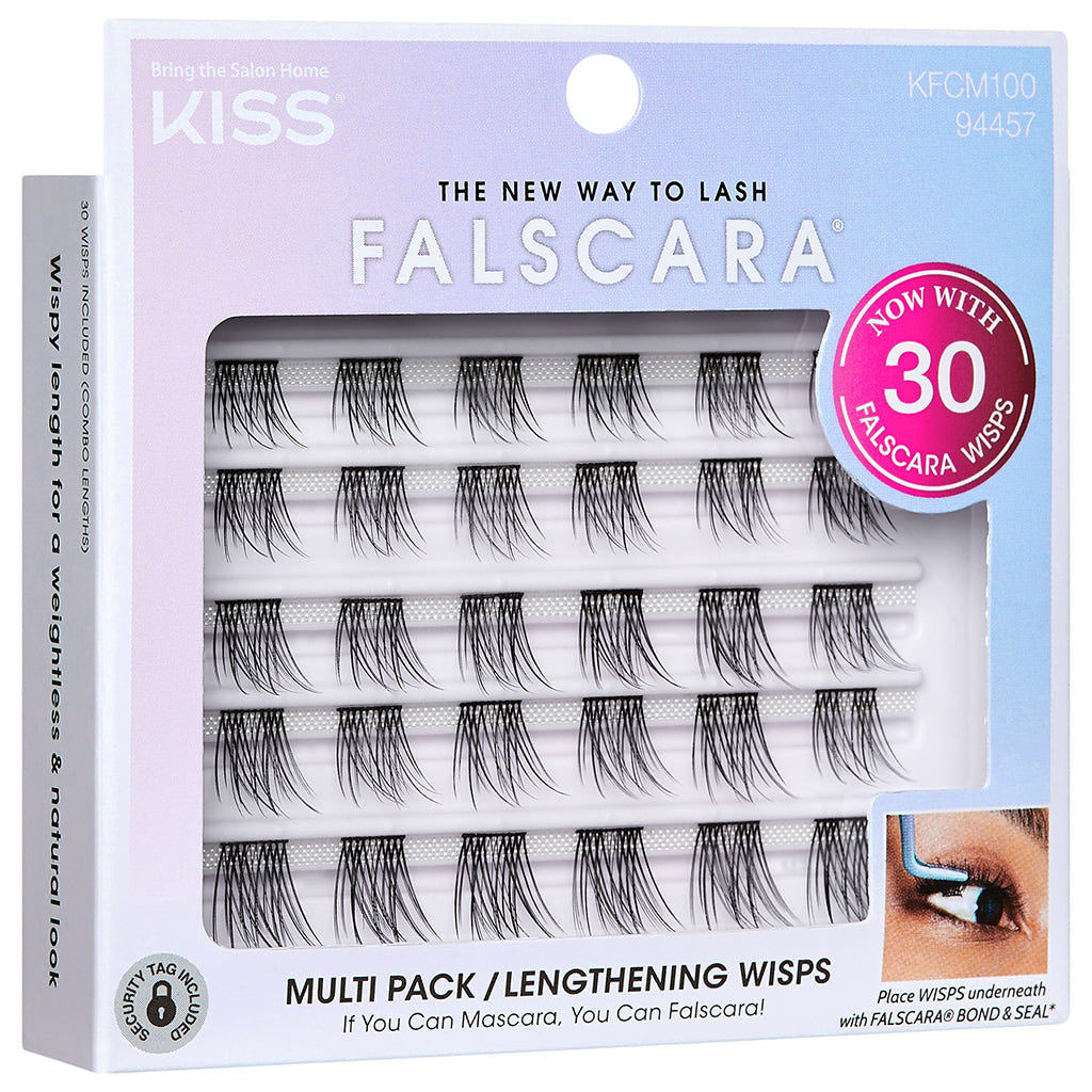 Kiss Falscara - Lengthening Wisps Multipack (30 Pack) - Angled Packaging Shot 1
