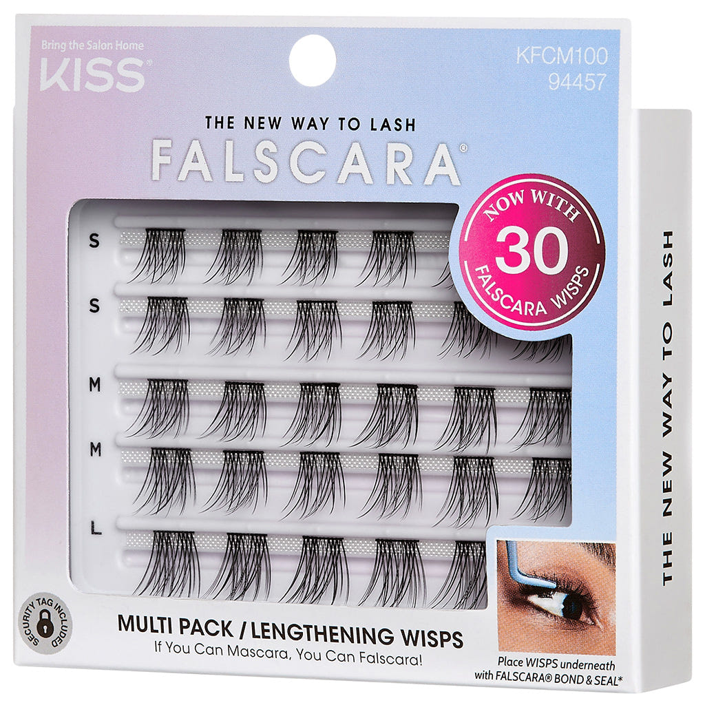 Kiss Falscara - Lengthening Wisps Multipack (30 Pack) - Angled Packaging Shot 2