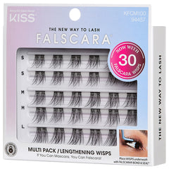 Kiss Falscara - Lengthening Wisps Multipack (30 Pack) - Angled Packaging Shot 2