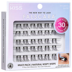 Kiss Falscara - Natural Wispy Wisps Multipack (30 Pack) - Angled Packaging Shot 1