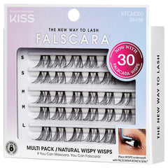 Kiss Falscara - Natural Wispy Wisps Multipack (30 Pack) - Angled Packaging Shot 2