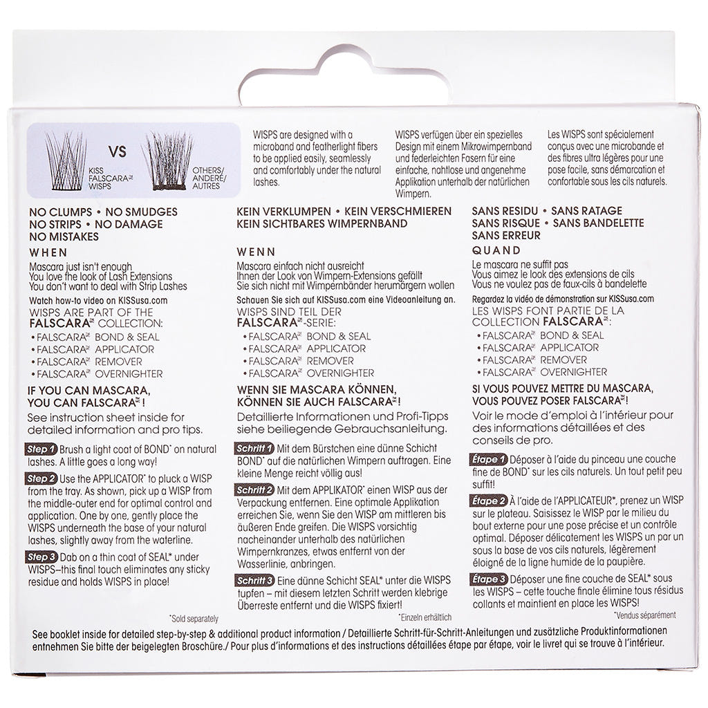 Kiss Falscara - Natural Wispy Wisps Multipack (Back of Packaging)