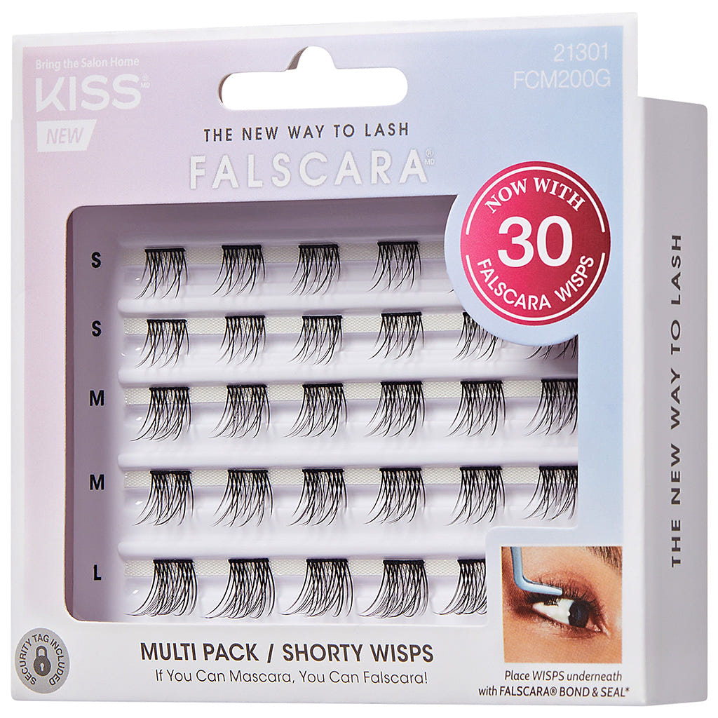 Kiss Falscara - Shorty Wisps Multipack (30 Pack) - Angled Packaging Shot 2