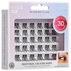 Kiss Falscara - So X-Tra Wisps Multipack (30 Pack) - Angled Packaging Shot 1