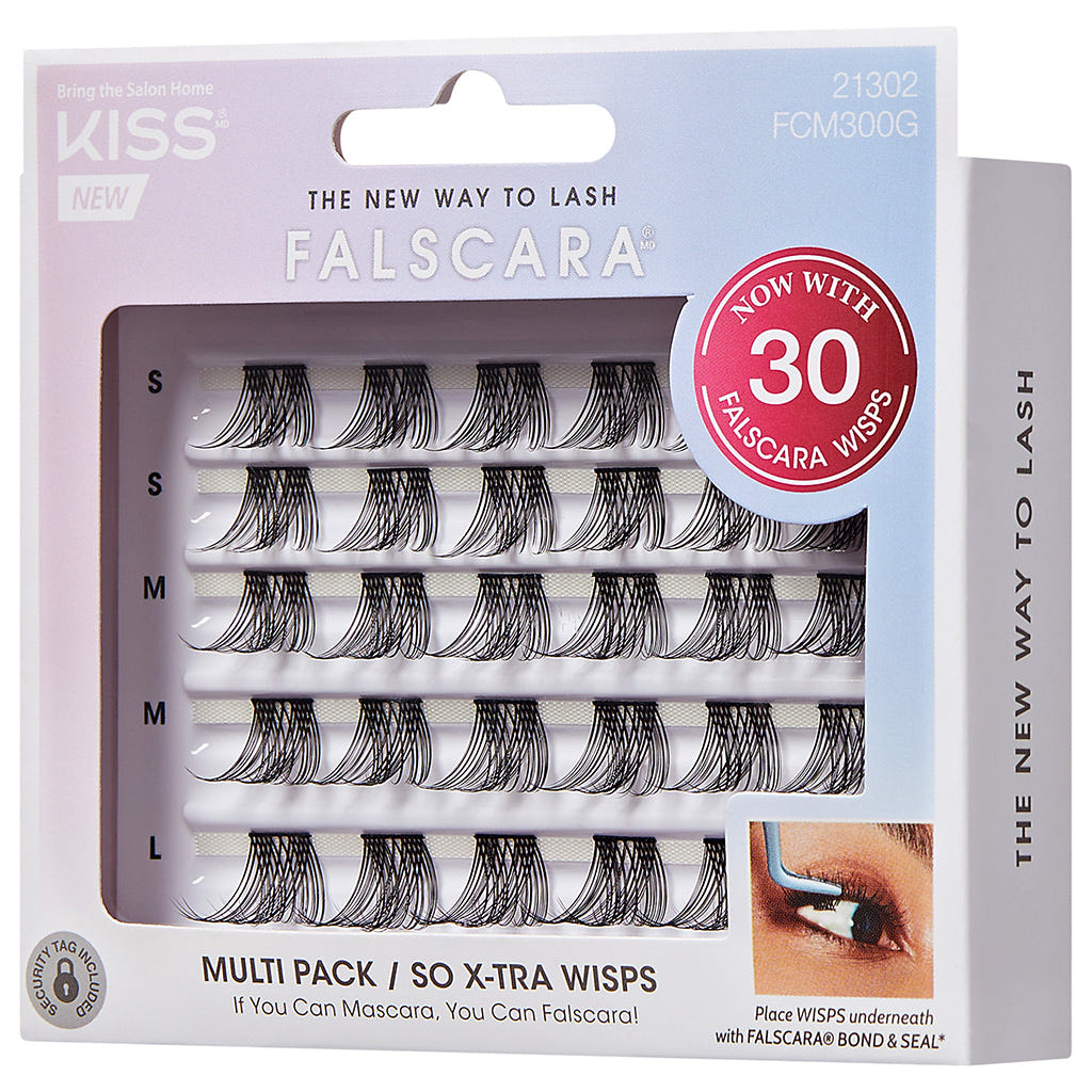 Kiss Falscara - So X-Tra Wisps Multipack (30 Pack) - Angled Packaging Shot 2