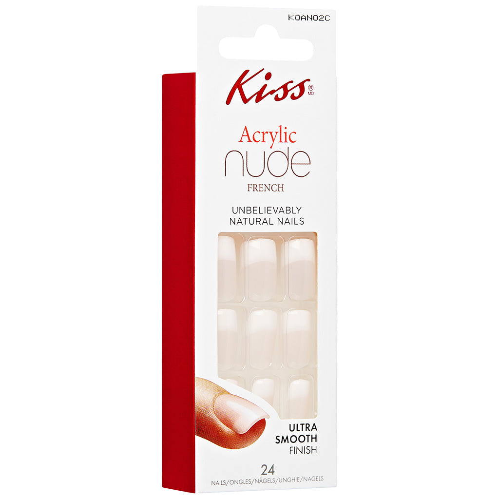 Kiss False Nails Acrylic Nude Nails - Soothing (Angled Packaging Shot 1)