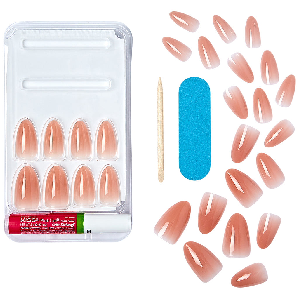 Kiss False Nails Bare But Better - Fairest Nude (Components)
