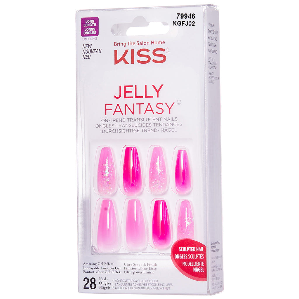 Kiss False Nails Gel Fantasy Jelly Nails - Jelly Baby (Angled Packaging Shot 2)