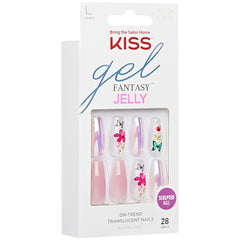 Kiss False Nails Gel Fantasy Jelly Nails - Jelly Cookie (Angled Packaging Shot 1)