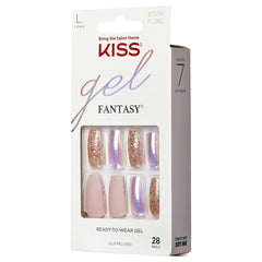 Kiss False Nails Gel Fantasy Nails - Fancy Brunch (Angled Packaging 2)