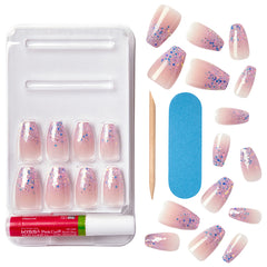 Kiss False Nails Gel Fantasy Nails - Winter Sparks (Components)