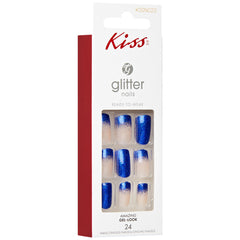 Kiss False Nails Glitter Nails - Live The Moment (Angled Packaging Shot 1)